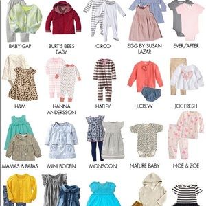 Bag of baby clothes
